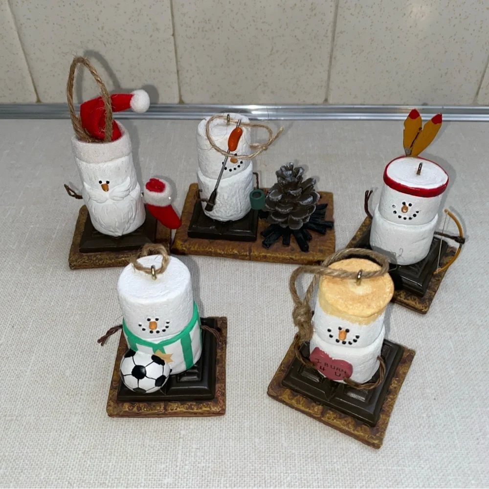 Midwest‎ Canon Falls The Original S'mores Snowman Christmas ornament Lot 5